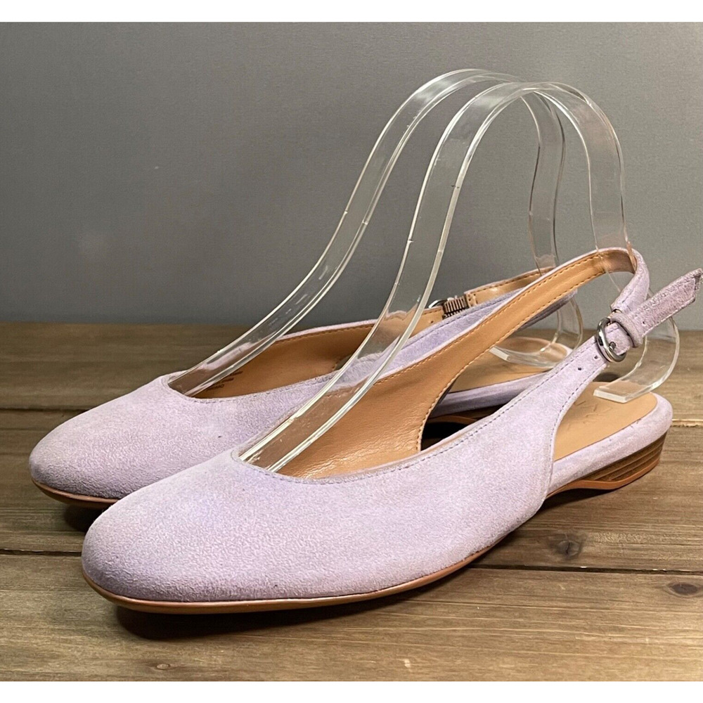 Naturalizer Women's Primo Slingback Flats Size 7 Lavender Purple Suede - Picture 7 of 15